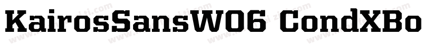 KairosSansW06 CondXBold Regular字体转换